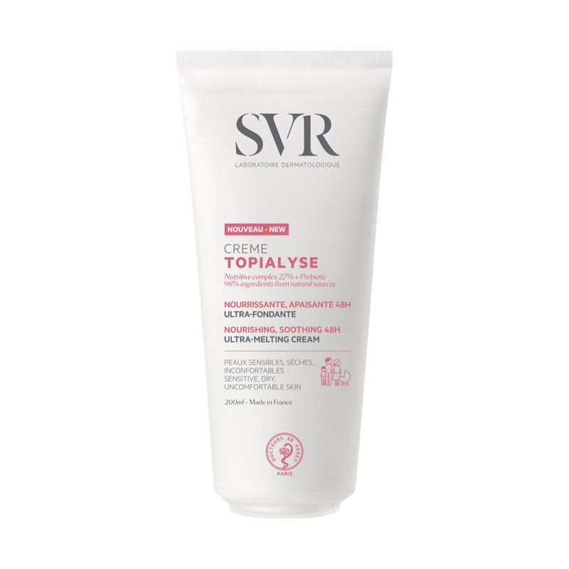 SVR TOPIALYSE CREME. Nourishing, Soothing 48H Ultra-Melting Cream. Kiiresti imenduv pehmendav kehakreem väga kuivale nahale 200ml