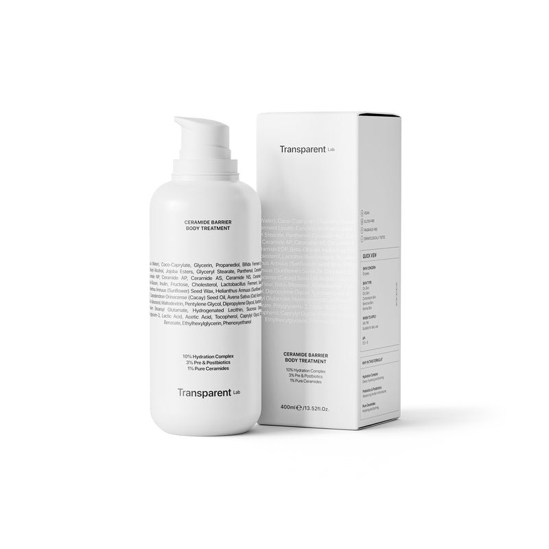 Komplekt "KOOS ON SOODSAM" Transparent Lab DAILY ESSENTIALS BODY DUO. Niisutav kehahoolduskomplekt dušigeel & kehakreem 2 x 400ml.