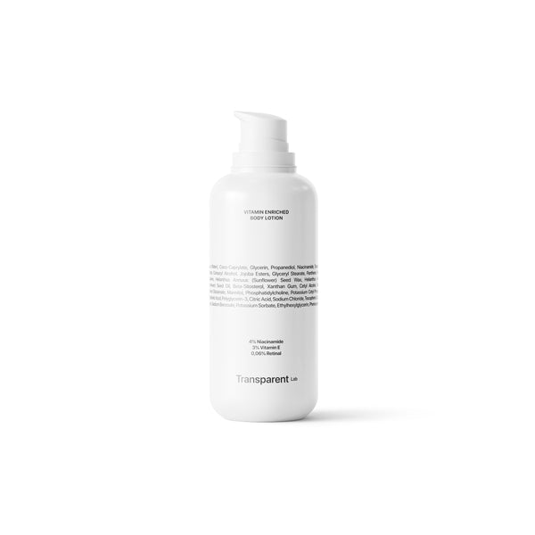 Transparent Lab VITAMIN ENRICHED BODY LOTION  Slow-Aging Body Lotion. Vitamiinidega rikastatud kehakreem 400ml