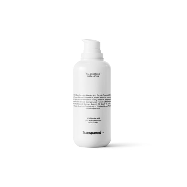 Transparent Lab AHA SMOOTHING BODY LOTION Skin Smoothing Body Lotion. Siluv kehakreem 10% glükoolhappega (AHA) 400ml