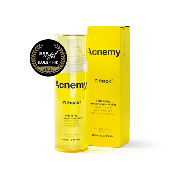 Acnemy ZITBACK® Blemish Clarifying Body Spray. Kehasprei aknelisele nahale 80ml