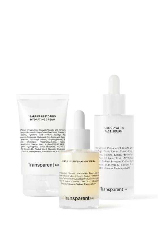 Komplekt "KOOS ON SOODSAM" Transparent Lab FIRM & HYDRATE TRIO KIT. Pinguldav ja niisutav nahahoolduskomplekt. 3 toodet.