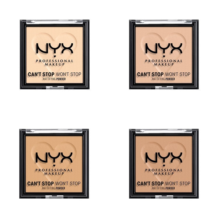 NYX Professional Makeup Can'T Stop Won'T Stop Mattifying Powder. Matistav kompaktpuuder 6g (erinevad toonid)