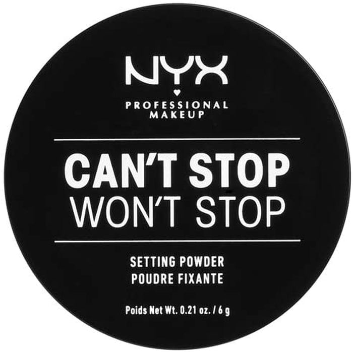 NYX Professional Makeup Can’t Stop Won’t Stop Setting Powder. Matt kinnituspuuder 6g (erinevad toonid)