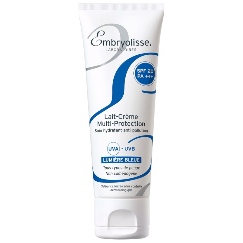 Embryolisse Lait-Crème Multi-Protection SPF20 PA+++. Saastevastane ja sinise valguse kaitsega niisutav kreem 40ml