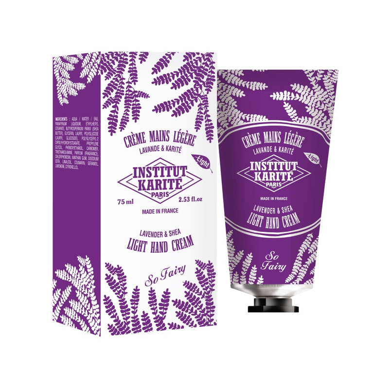 Institut Karité Paris Crème Mains Légère Lavande & Karité So Fairy. Moisturising And Restorative Light Hand Cream Lavender & Shea. Niisutav ja taastav kerge kätekreem sheavõi ja lavendliga 75ml