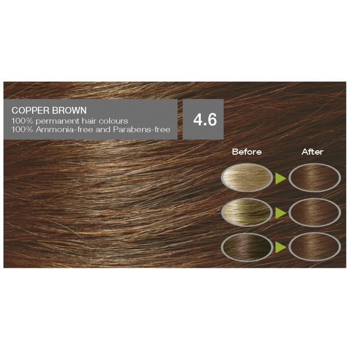 Naturigin Organic Based 100% Permanent Hair Colours Copper Brown 4.6. Püsijuuksevärv vasepruun 115ml