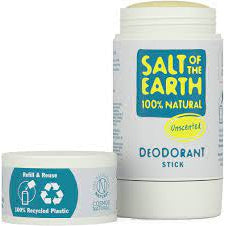 Salt of the Earth Unscented Natural Deodorant Stick, Refillable. Lõhnatu pulkdeodorant 84g