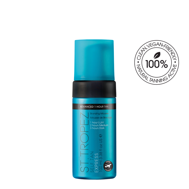 St. Tropez Self Tan Express Bronzing Mousse, Advanced 1 Hour Tan. Kiiretoimeline isepruunistav kehavaht (erinevad suurused)