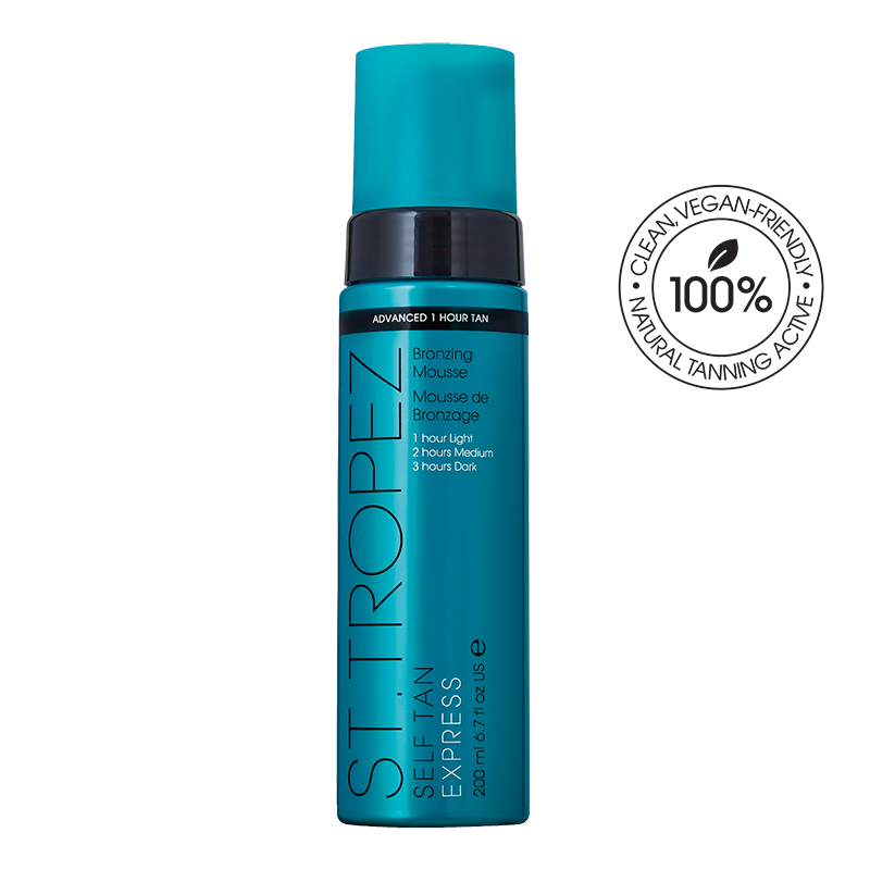 St. Tropez Self Tan Express Bronzing Mousse, Advanced 1 Hour Tan. Kiiretoimeline isepruunistav kehavaht (erinevad suurused)