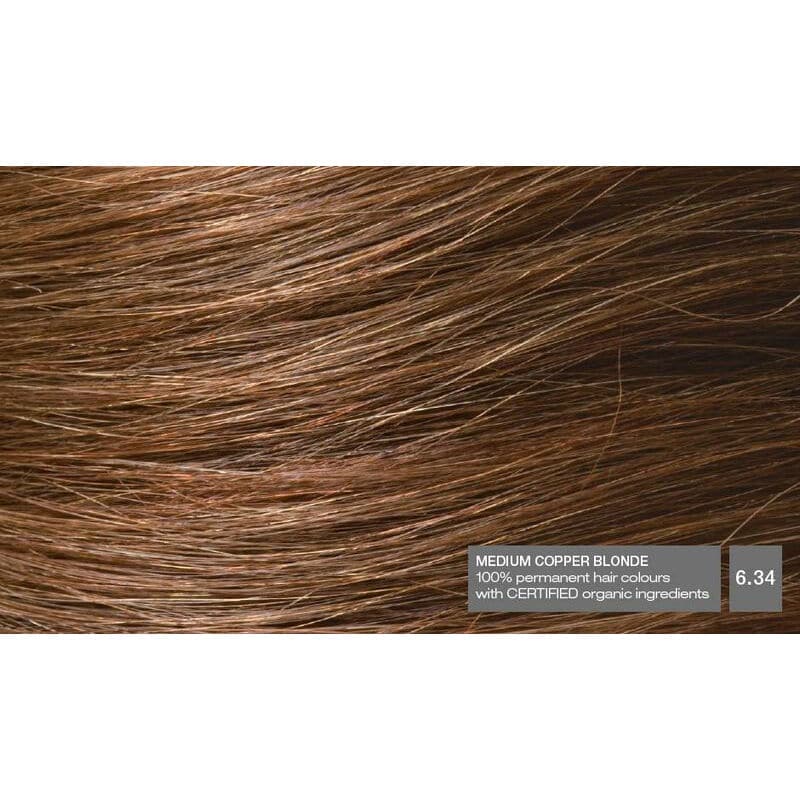 Naturigin Organic Based 100% Permanent Hair Colours Medium Copper Blonde 6.34. Püsijuuksevärv keskmine vaskne blond 115ml