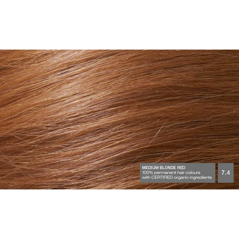 Naturigin Organic Based 100% Permanent Hair Colours Medium Blonde Red 7.4. Püsijuuksevärv keskmine blond punaka varjundiga 115ml