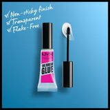 NYX Professional Makeup The Brow Glue Styler Transparent. Läbipaistev kauapüsiv kulmugeel 8ml
