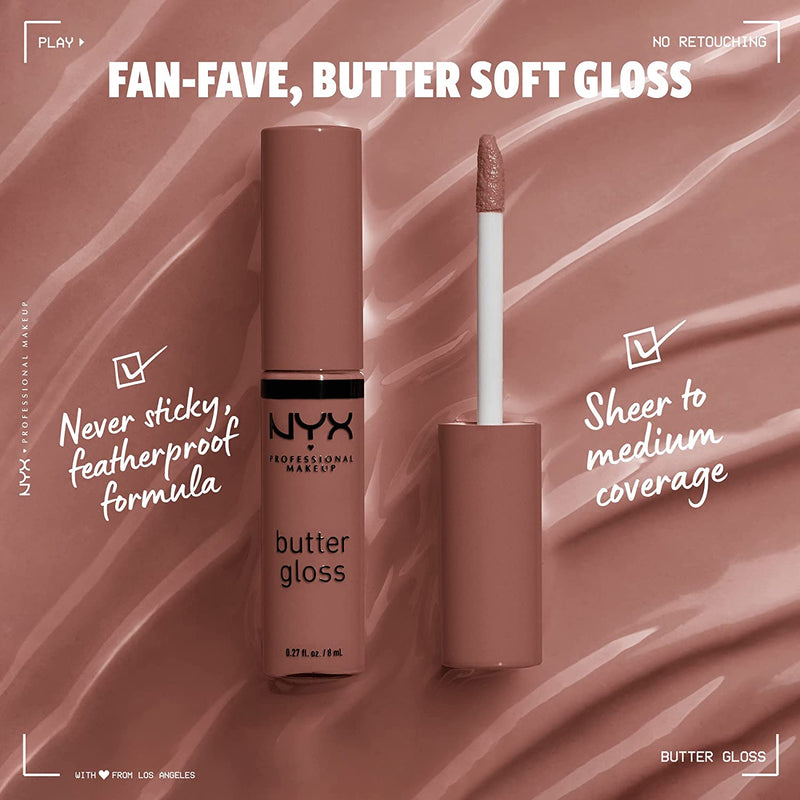 NYX Professional Makeup Butter Gloss Lip Gloss 17 Ginger Snap. Mittekleepuv huuleläige 8ml