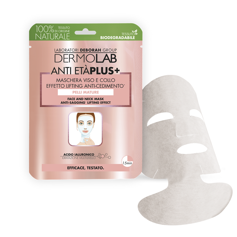 DermoLab Sheet Face & Neck Mask. Pinguldav näo- ja kaelamask küpsele nahale 42g