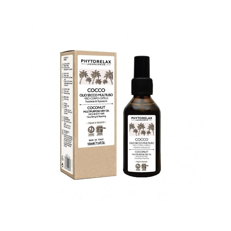 Phytorelax Coconut Multipurpose Dry Oil Face-Body-Hair. Kookose kuivõli näole, kehale, juustele 100ml