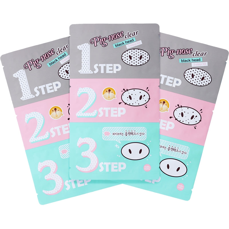 Holika Holika  Pig-Nose Clear Blackhead 3-Step Kit. Ninapooride puhastuskomplekt 8g