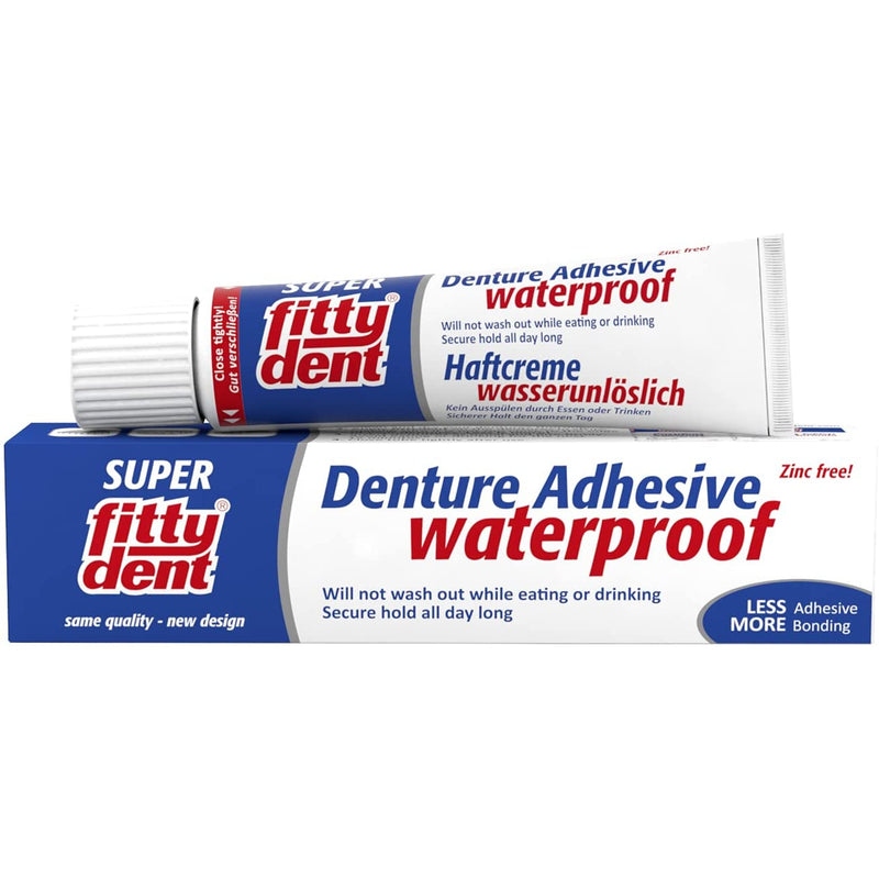 Fittydent International Super Denture Adhesive Waterproof, Zinc Free. Veekindel proteesiliim, tsingivaba 40g