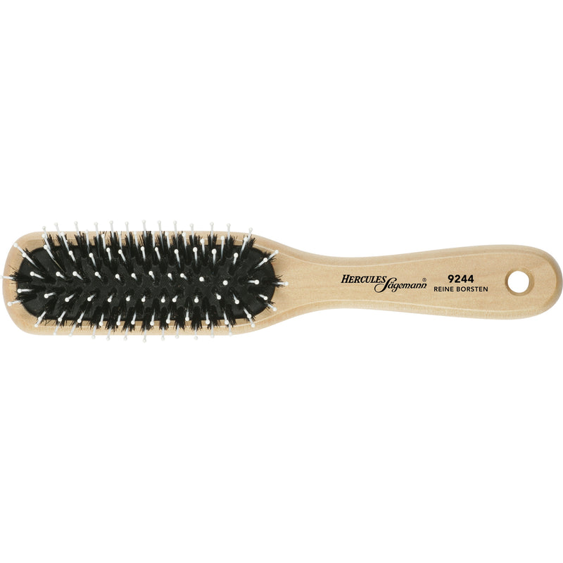 Hercules Sägemann Wellness Brush L-210mm 9244 Natural Boar Bristles. Piklik ovaalne 7-realine juuksehari hele puit